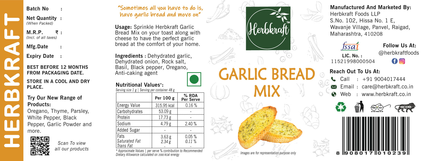 Herbkraft Garlic Bread Mix